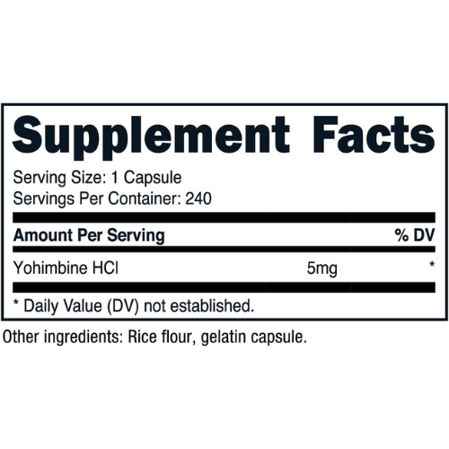 [Nutricost] 요힘베 HCl 5mg, 240캡슐